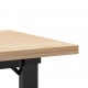 Sonata H Кафе маса О-образна рамка 110x40x45,5 см бор масив и чугун