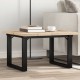 Sonata H Кафе маса О-образна рамка 70x70x40,5 см бор масив и чугун