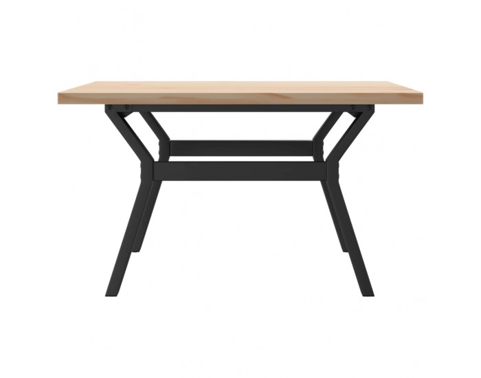 Sonata H Кафе маса Y-образна рамка 80x80x45,5 см бор масив и чугун
