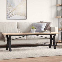 Sonata H Кафе маса Y-образна рамка 160x40x45,5 см бор масив и чугун - Mese de dining
