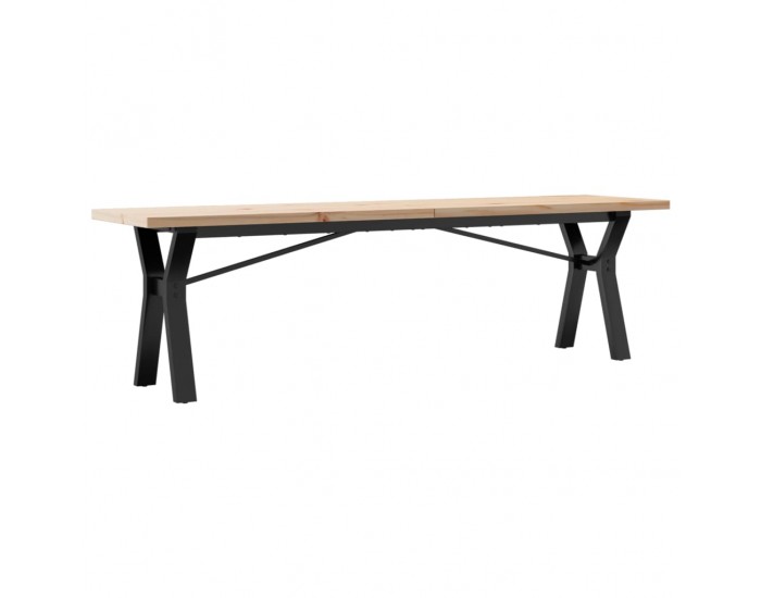 Sonata H Кафе маса Y-образна рамка 160x40x45,5 см бор масив и чугун