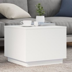 Sonata H Маса за кафе с LED осветление, бяла, 50x50x40 см - Măsuțe de living