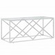 Sonata H Маса за кафе 110x45x45 cм неръждаема стомана и стъкло