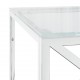 Sonata H Маса за кафе 110x45x45 cм неръждаема стомана и стъкло