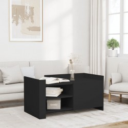 Sonata H Кафе маса, черна, 100x50x50 см, инженерно дърво - Măsuțe de living