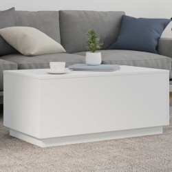 Sonata H Маса за кафе с LED осветление, бяла, 90x50x40 см - Măsuțe de living