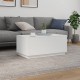 Sonata H Маса за кафе с LED осветление, бяла, 90x50x40 см