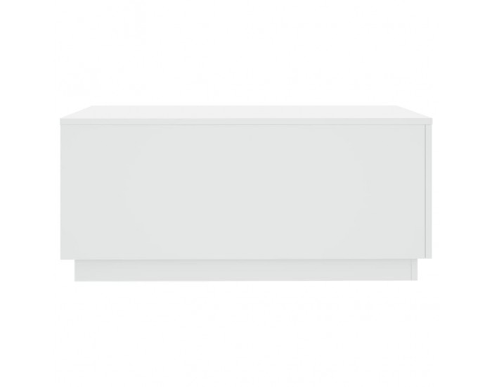 Sonata H Маса за кафе с LED осветление, бяла, 90x50x40 см