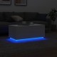Sonata H Маса за кафе с LED осветление, бяла, 90x50x40 см