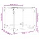 Sonata H Маса за кафе с прозрачен стъклен плот 40x40x40 см стомана