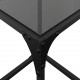Sonata H Маси за кафе с черен стъклен плот 2 бр 30x30x40 см стомана