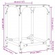 Sonata H Маси за кафе с черен стъклен плот 2 бр 30x30x40 см стомана
