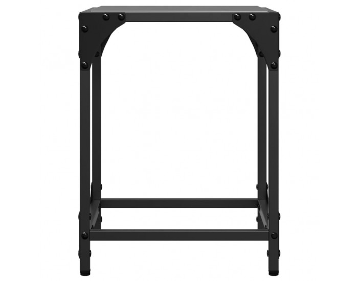 Sonata H Маси за кафе с черен стъклен плот 2 бр 30x30x40 см стомана