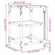 Sonata H Маси за кафе с черен стъклен плот 2 бр 30x30x45 см стомана