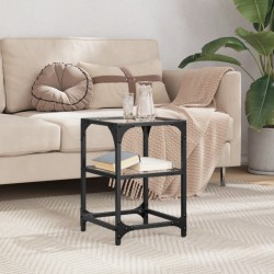 Sonata H Маса за кафе с прозрачен стъклен плот 30x30x45 см стомана - Măsuțe de living