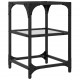 Sonata H Маса за кафе с прозрачен стъклен плот 30x30x45 см стомана