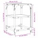 Sonata H Маса за кафе с прозрачен стъклен плот 30x30x45 см стомана