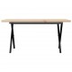 Sonata H Кафе маса X-образна рамка 90x40x45,5 см бор масив и чугун