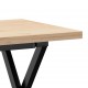 Sonata H Кафе маса X-образна рамка 90x40x45,5 см бор масив и чугун