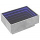 Sonata H Маса за кафе с LED, бетонно сива, 70x50x30 см, инженерно дърво