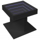 Sonata H Маса за кафе с LED, черна, 50x50x45 см, инженерно дърво