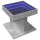 Sonata H Маса за кафе с LED, бетонно сива, 50x50x45 см, инженерно дърво