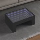 Sonata H Маса за кафе с Infinity LED, черна, 70x50x30 см