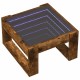 Sonata H Маса за кафе с Infinity LED, опушен дъб, 50x53x30 см