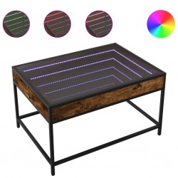 Sonata H Маса за кафе с Infinity LED, опушен дъб, 70x50x41 см - Măsuțe de living