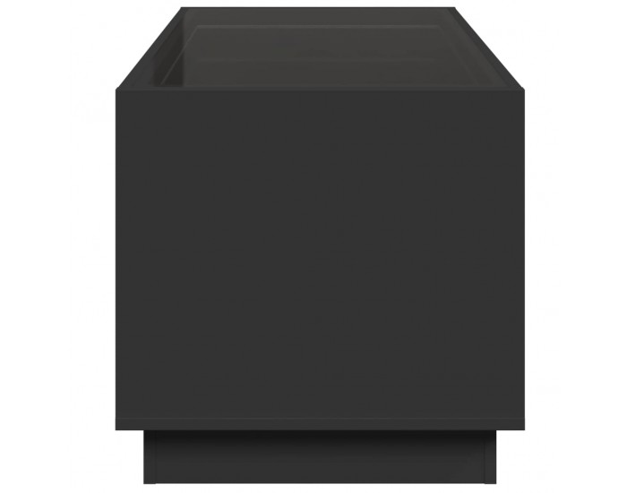 Sonata H Маса за кафе с Infinity LED, черна, 70x50x50 см