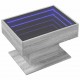 Sonata H Маса за кафе с LED, сив сонома, 70x50x45 см, инженерно дърво