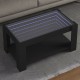 Sonata H Маса за кафе с LED, черна, 93x53x45 см, инженерно дърво