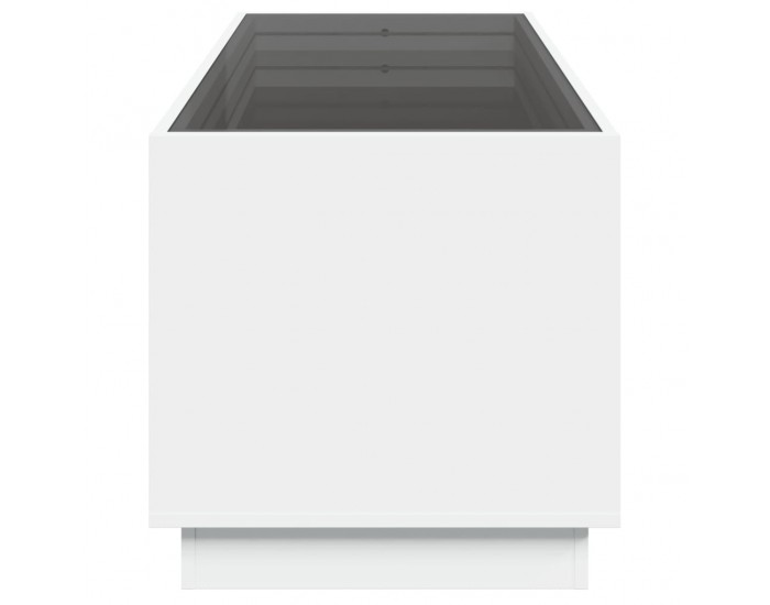 Sonata H Маса за кафе с Infinity LED, бяла, 90x50x50 см