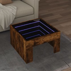 Sonata H Маса за кафе с Infinity LED, опушен дъб, 50x50x30 см - Măsuțe de living