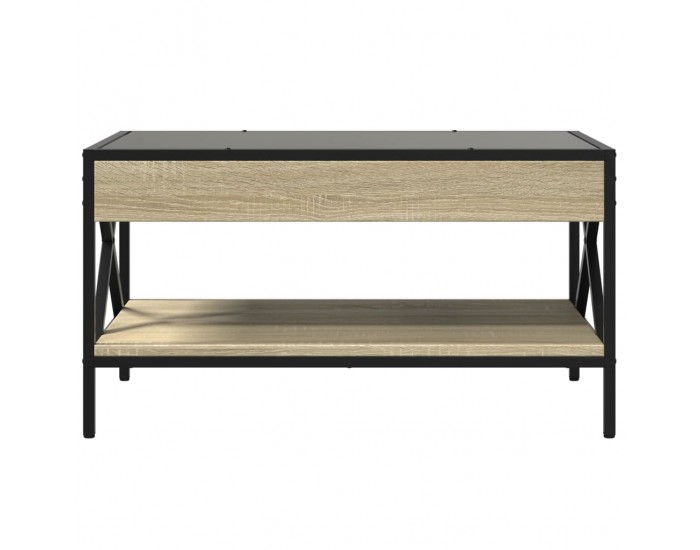 Sonata H Маса за кафе с Infinity LED, сонома дъб, 70x50x38 см
