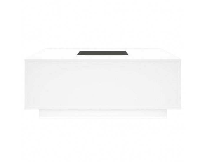 Sonata H Маса за кафе с Infinity LED, бяла, 100x100x40 см