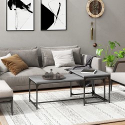 Sonata H Кафе маси, 2 бр, сив сонома, инженерно дърво - Măsuțe de living