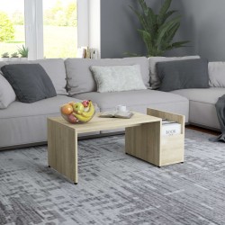 Sonata H Маса за кафе, дъб сонома, 90x45x35 см, инженерно дърво - Măsuțe de living