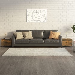 Sonata H Кафе маси с метални крака 2 бр опушен дъб 50x50x40 см - Măsuțe de living