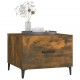 Sonata H Кафе маси с метални крака 2 бр опушен дъб 50x50x40 см