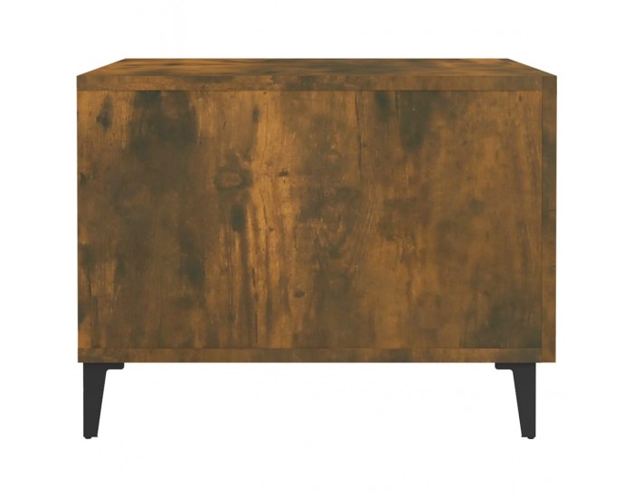 Sonata H Кафе маси с метални крака 2 бр опушен дъб 50x50x40 см