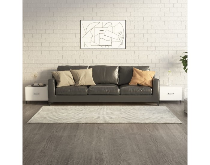 Sonata H Маса за кафе с метални крака 2 бр Бял 50x50x40 см