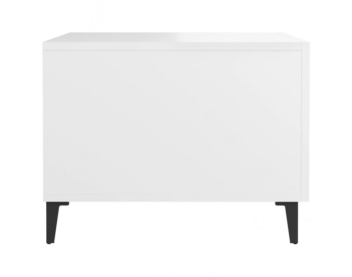 Sonata H Маса за кафе с метални крака 2 бр Бял 50x50x40 см