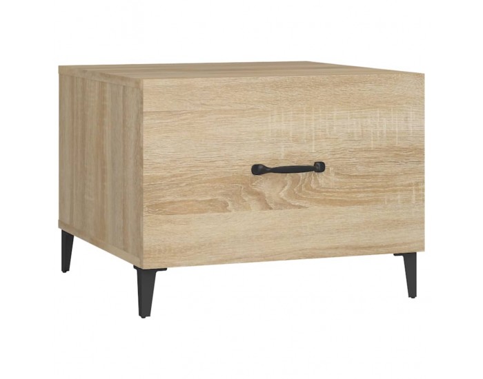 Sonata H Маса за кафе с метални крака 2 бр Дъб сонома 50x50x40 см