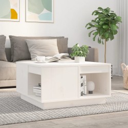 Sonata H Кафе маса, бяла, 60x61x32,5 см, борово дърво масив - Mese