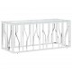 Sonata H Маса за кафе 110x45x45 cм неръждаема стомана и стъкло