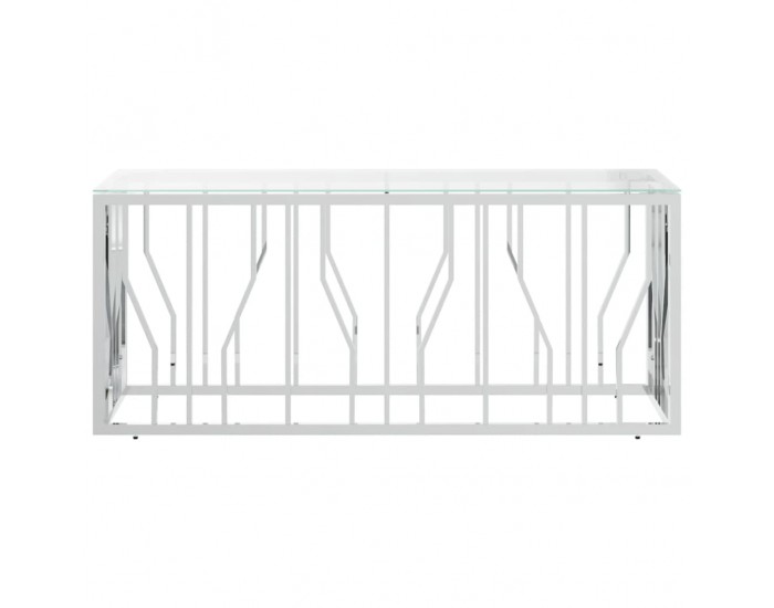 Sonata H Маса за кафе 110x45x45 cм неръждаема стомана и стъкло