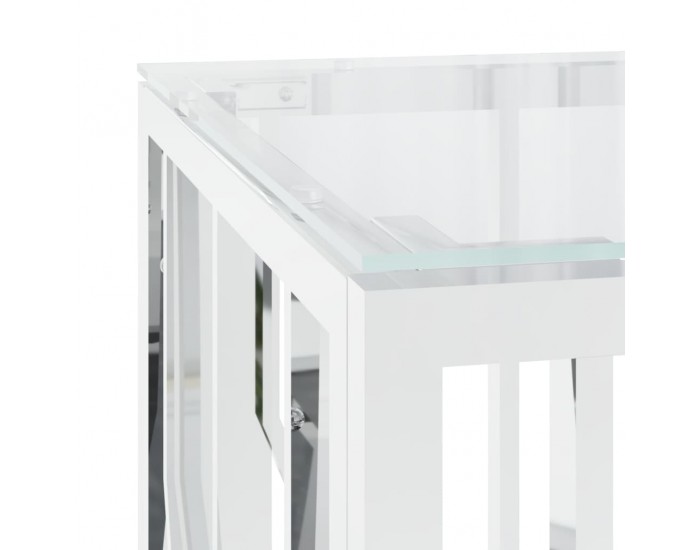 Sonata H Маса за кафе 110x45x45 cм неръждаема стомана и стъкло