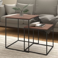 Sonata H Комплект маси за кафе, 2 бр, инженерно дърво и метал - Măsuțe de living
