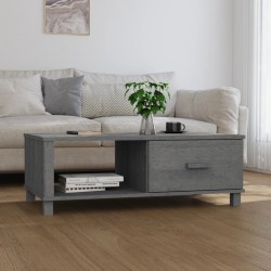 Sonata H Кафе маса HAMAR тъмносива 100x55x35 см борово дърво масив - Mese